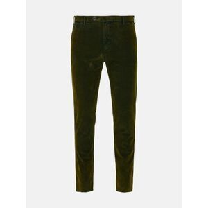 TORIN OPIFICIO Mens Green Tapered, Slim Fit Stretch Pants 52